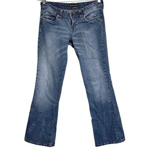 Y2K Underground Soul Womens Low Rise Flare Jeans Size 9 Medium Wash Denim 90s